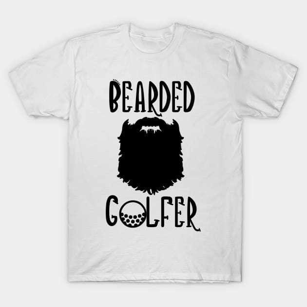 Funny Beard Golf Gifts for Golfers T-Shirt by TheOptimizedCreative